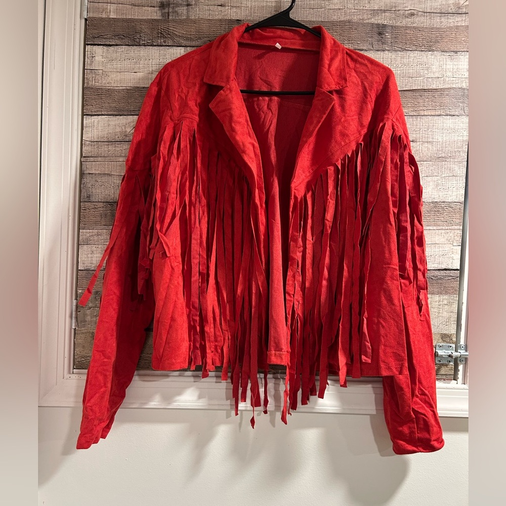 NWOT Slim Tassel Short Moto Biker Jacket